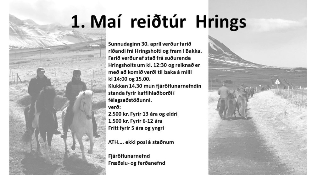 30.apríl Reiðtúr
