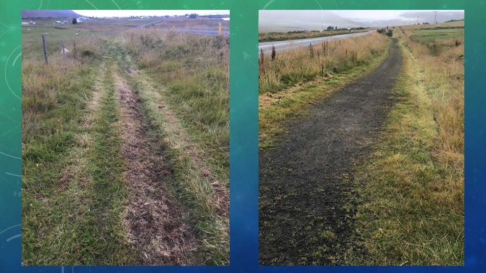 Ný sleginn reiðvegur í Svarfaðardal