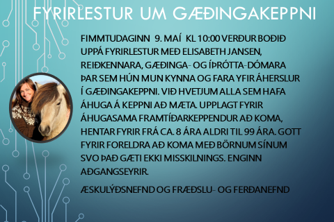 Fyrirlestur um gæðingakeppni