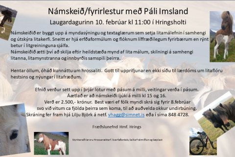 Námskeið/fyrirlestur með Páli Imsland