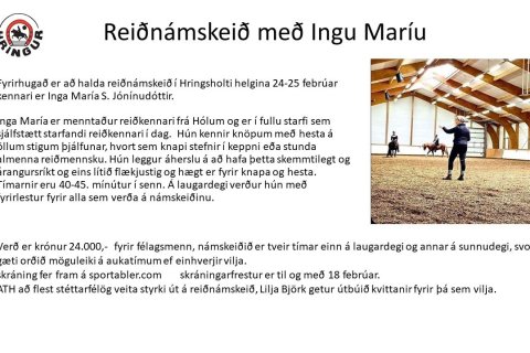 Reiðnámskeið 24-25 febrúar